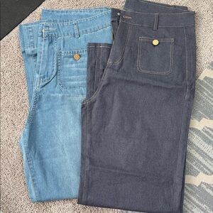 Stylish Blue and Dark Blue Jeans